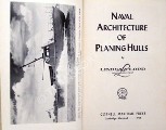 Book cover of Naval Architecture of Planning Hulls  by LORD, Lindsay 